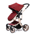 Poussette de bébé de luxe absorbante pliable de stabilité de sécurité de style de mode de la chine avec la lucarne de maille